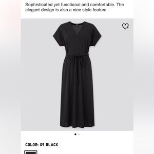 Uniqlo Crepe Jersey Short Sleeve Wrap Dress L